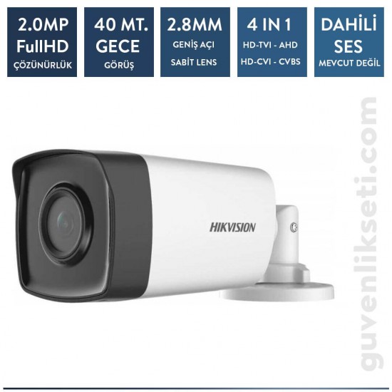 Hikvision DS-2CE17D0T-IT3F 2MP Analog IR Bullet Kamera